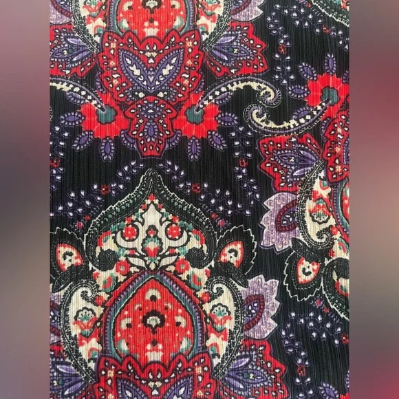 Dana Buchman Elegant Black and Red Patterned Women's Blouse Size 2X - Picture 13 of 16